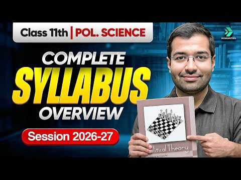 Class 11 Political Science Syllabus 2026-27 | CBSE Class 11th Syllabus | CBSE Exam 2026-27