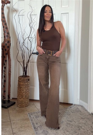 Hopefully their stock levels are high cause these brown wide leg BBL jeans are gonna be HOT for fall.