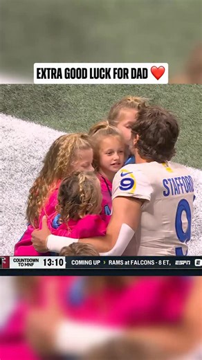 The Stafford girls’ matching fits never miss 🥹 LARvsATL on ESPN/ABC Stream on #NFLPlus and ESPN App | NFL