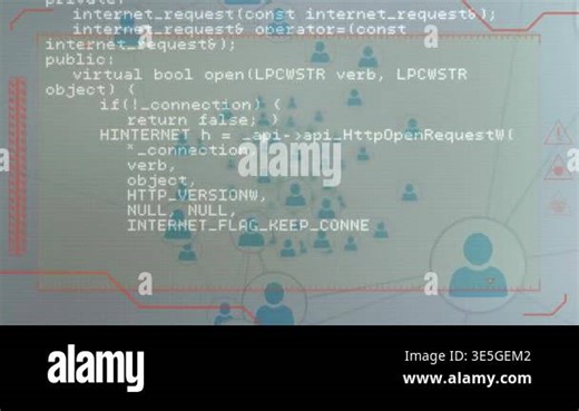Animation of computer data processing over network of connections in background. global computing and data processing concept digitally generated video Stock Video Footage - Alamy