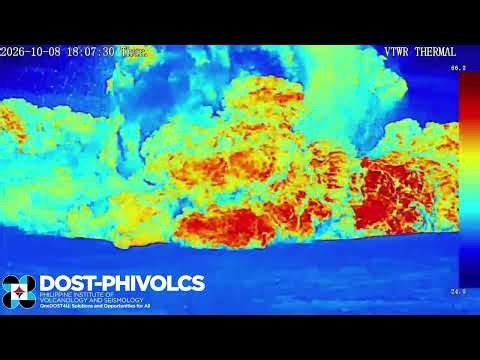 Sped-up thermal camera footage shows minor phreatomagmatic eruption at Taal Volcano | GMA News