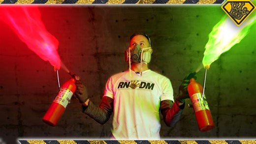 How to create a vibrant colored flame shooter using chemistry