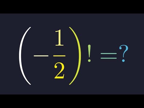 What Is The Factorial of (-1/2)? The Answer Involves Pi