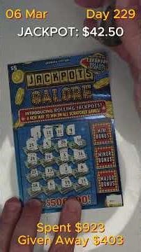NEW Jackpots Galore Tickets - Scratch It Forward Continues #lottery #scratching #bigwin