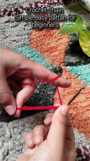 Easy crochet pattern| Crochet line chain | Simple easy step #line #chain #crochettutorial