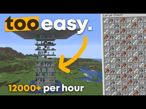THE ONLY MOB FARM YOU'LL EVER NEED! - 12000 Items Per Hour (ANY Java Version!)