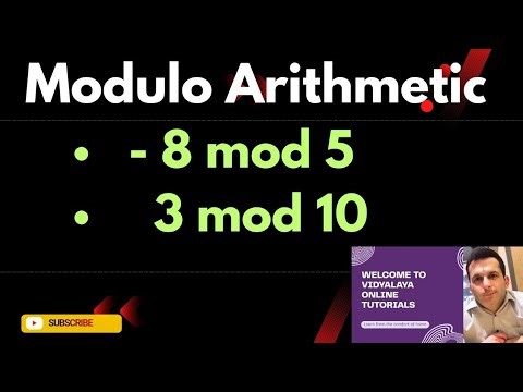 Class 12 Applied Maths | Modulo Arithmetic | -8 mod 5 | 3 mod 10 | Numbers and Quantification