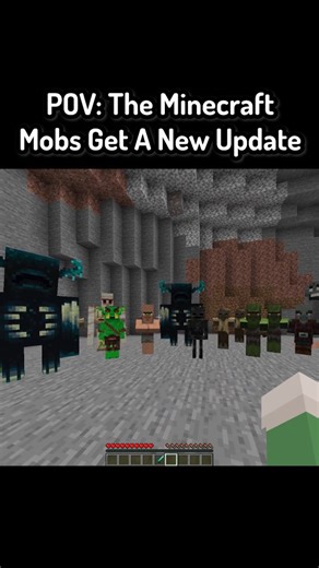 Saroney on Instagram: "POV: The Minecraft Mobs Get A New Update In Minecraft #minecraft #minecraftmemes #funnymoments"