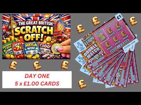Great British Scratch Off! Day One. 🪙 Scratch Cards from UK National Lottery.