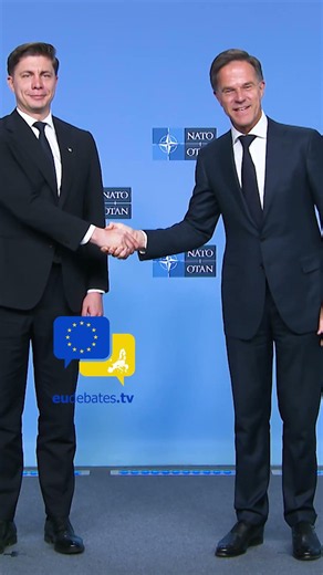 Mark Rutte Met Lithuanian Prime Minister Mindaugas Sinkevičius at NATO Headquarters