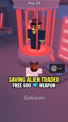 Saving Alien Trader for FREE 600 Diamonds Weapon 👽🔫 | 99 Nights in the Forest