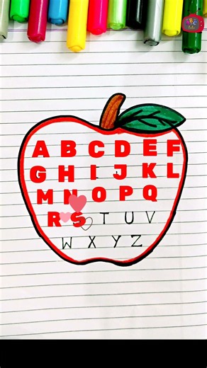 🍎 ABCD Song | A to Z Apple Alphabet 🍎 | Fun ABC Song for Kids #Shorts