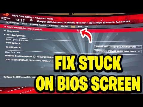 How To Fix Computer Stuck On BIOS Screen