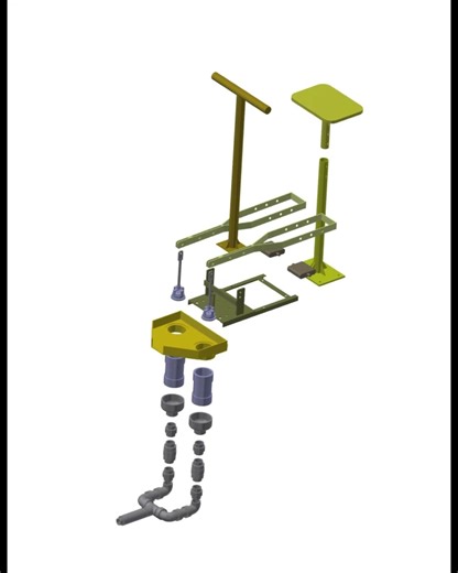 Exploded View of Treadle Pump Assembly