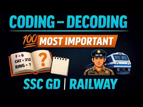 Coding Decoding Reasoning | SSC GD, MTS, Railway | Most Important Questions. 