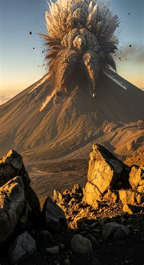 Volcano eruption captures nature's fury live #volcano #eruption #nature