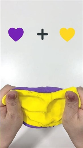 Oddly Satisfying 💜💛 Purple & Yellow Clay Mixing ASMR! 🤤