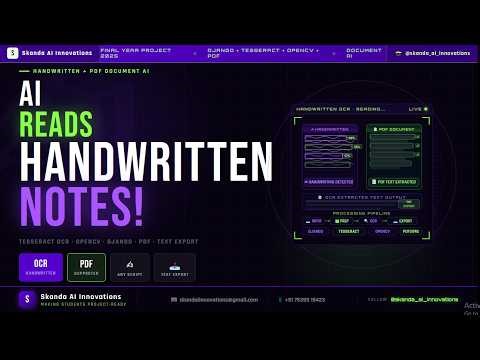 AI Reads & OCR Notes , PDFs ! ✍️🤖Handwritten Notes & PDF OCR System | Django + Tesseract + OpenCV |