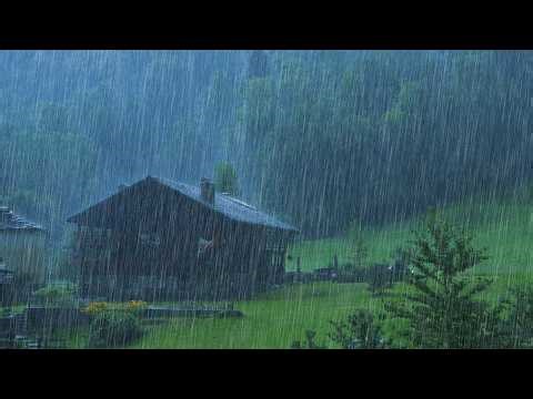 🔴 36M VIEWS | Rain Sounds for Sleeping | Sound of Heavy Rain & Thunder in the Misty Forest At Night