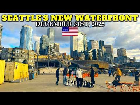 A Glimpse into 2026: SEATTLE WATERFRONT'S New Year's Eve Vibrance in 4K 🇺🇸