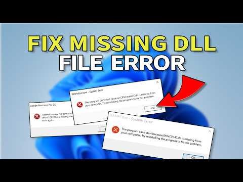 How to Fix Missing DLL Files Error in Windows 11 (Easy Fix)