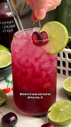 Homemade Cherry Limeade 🍒🍋‍🟩