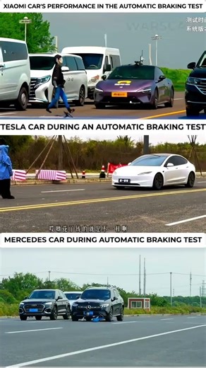 Xiaomi VS Tesla VS Mercedes ABS Test