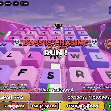 Race Challange In +1 Keyboard Escape Run #shorts #roblox #robloxshorts