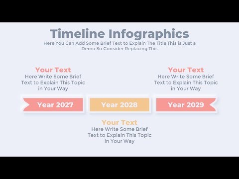 Free 3 Step Infographic Timeline Layout for PowerPoint