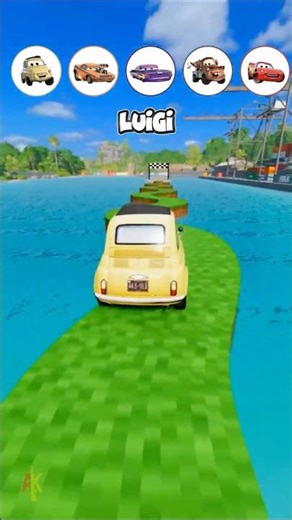 Luigi vs Snot-Rod vs Ramone vs Tow Mater vs McQueen vs Minecraft Bridge #shorts #beamngdrive