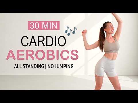 30 Min Cardio Aerobic Workout to THE BEAT | High Calorie Burn🔥| All Standing, No Jumping | No Squats