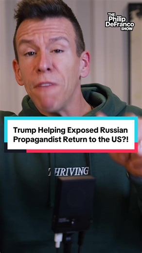 Trump Helping Exposed Russian Propagandist Return to the US?! #USA #America The Trump administration just helped out the foreign founders of an illegally funded media outlet designed to flood the U.S. with Russian propaganda. Of course I’m talking about Tenant Media, the group blown wide open by the FBI last year for funnelling 10 million dollars from Moscow to right-wing commentators like Tim Pool, Benny Johnson, and Dave Rubin. Because although the indictment only targeted Tenant’s Russian fun