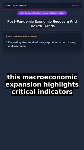 Post-Pandemic Economic Recovery And Growth Trends | UPSC GS3 #Shorts