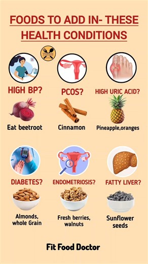 Best Foods to Add for Common Health Conditions | High BP, PCOS, Diabetes, Fatty Liver & More