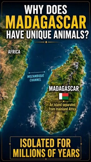 Why does Madagascar have animals you can't find anywhere else on Earth? 🦎🇲🇬 #shorts #madagascar