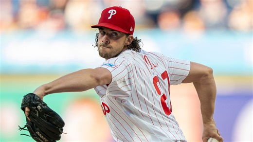 Aaron Nola strikes out five