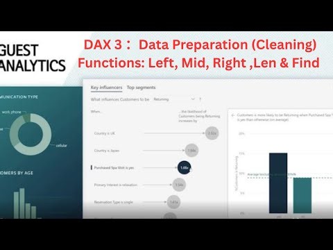 Power BI DAX 3 : Data Preparation - Left, Mid, Right, Find, Len Function
