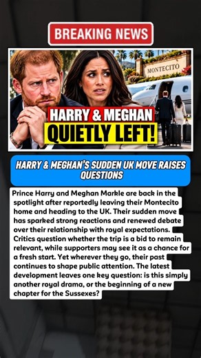 Harry & Meghan’s Sudden UK Move Sparks New Questions