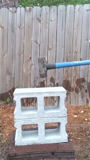 There's no way these cement blocks can survive 1000 pounds of pressure