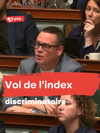 Regardez ça : le MR ne sait même pas justifier leur décision du vol de l'index et les discriminations que cela implique. Le gouvernement De Wever-Bouchez disait vouloir « récompenser le travail » mais ils veulent aujourd'hui bloquer l'indexation à 4000 euros brut (2600 net) pour 1,3 million de travailleurs, ce qui va entrainer des discriminations. Je vous explique dans cette vidéo. 😉