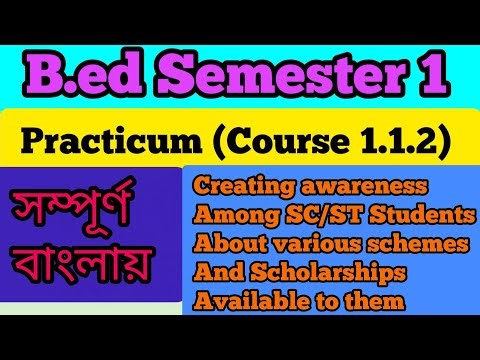 B.ed Semester 1 Practicum// Course 1.1.2 Creating awareness among SC/ST Students......to them