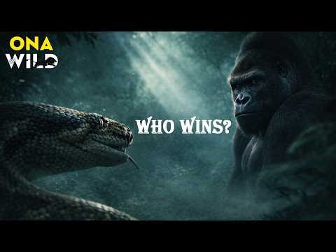 GORILLA vs PYTHON | Jungle Clash Between Strength and Constriction | Nature Animal Documentary