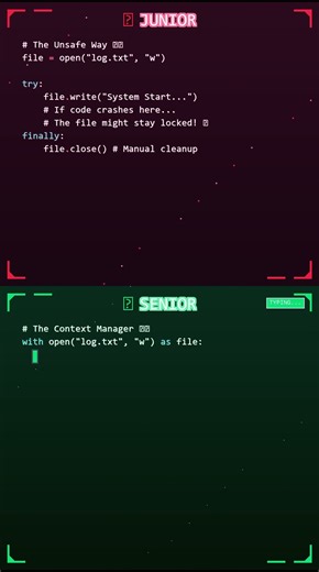 STOP Writing file.close() in Python! 📁🔥