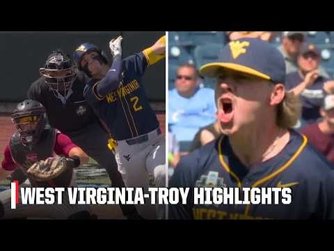 West Virginia Mountaineers vs. Troy Trojans | Full Game Highlights | Men’s College World Series