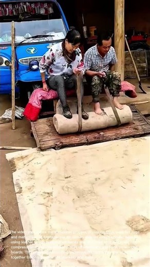 Traditional Handcrafted Felt Making: Rolling Wool Rugs by Foot