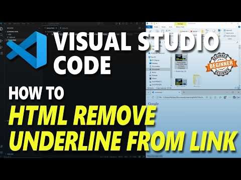 Visual Studio Code HTML How To Remove Underline From Link