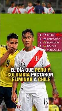 ¡El día que PERÚ y COLOMBIA PACTARON ELIMINAR a CHILE del MUNDIAL! 😱 #Shorts