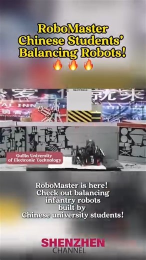 🔥 RoboMaster highlights! Balancing infantry robots designed by Chinese university students show high-speed movement, dynamic balance, and self-recovery. Teams from Harbin Institute of Technology, Shenzhen（哈尔滨工业大学〔深圳〕）, Shanghai Jiao Tong University（上海交通大学）, Harbin Engineering University（哈尔滨工程大学）, Guilin University of Electronic Technology（桂林电子科技大学）, and Northeastern University (China)（东北大学）are redefining the future of #robotics! #Engineering #Technology #robot #university #China | ShenzhenStory