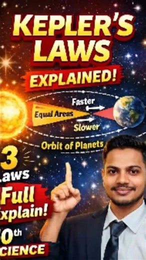 Kepler’s 1st Law Explained in 30 Seconds 🚀#Physics #ScienceFacts #Astronomy #shorts #viral
