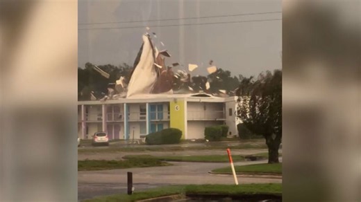 Hurricane Isaias rips roof from Florida hotel
